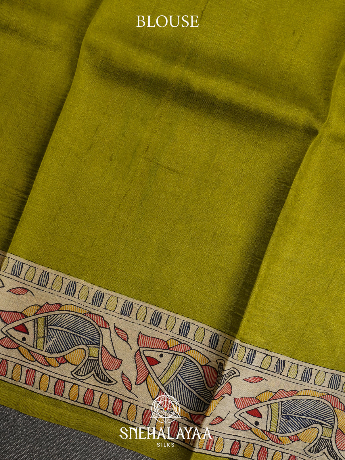 Parrot Green  Tussar Saree