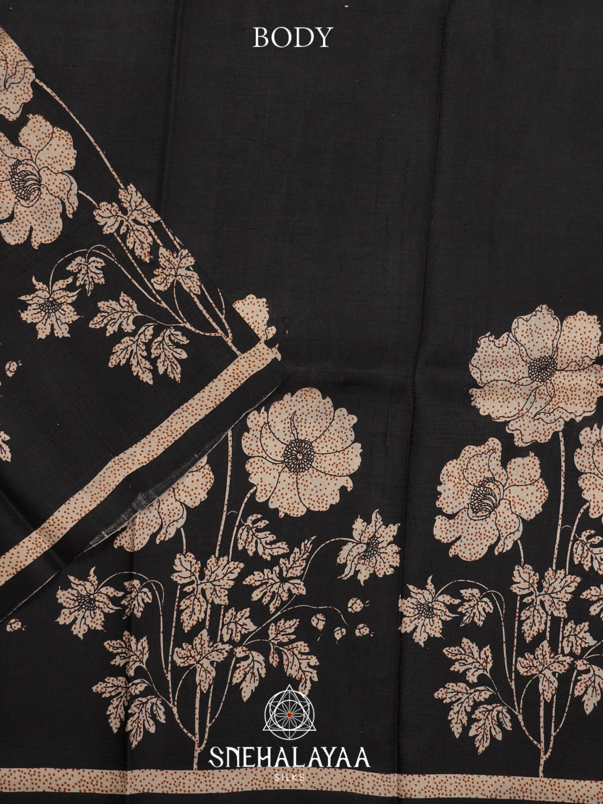 Black  Tussar Saree