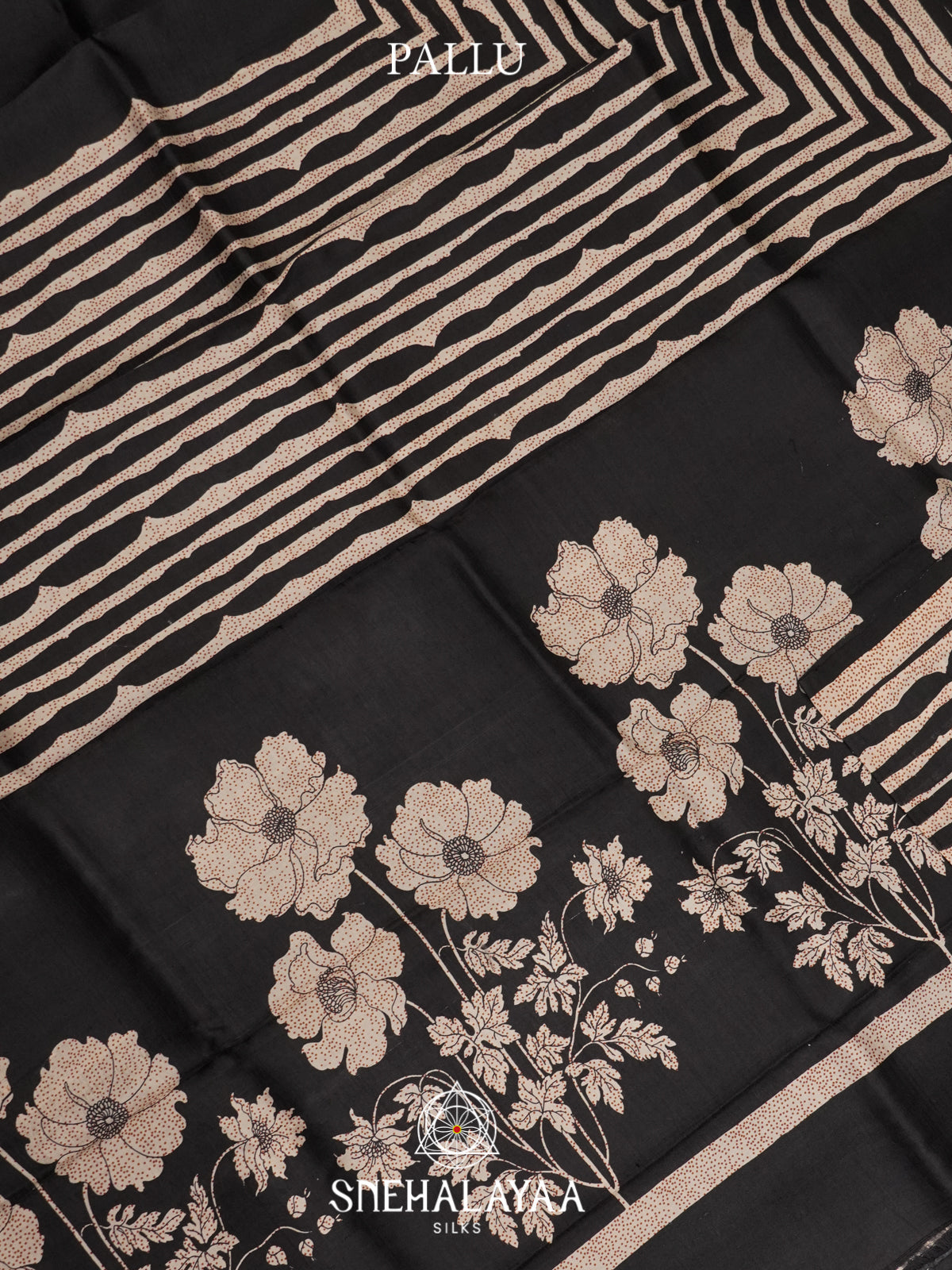 Black  Tussar Saree