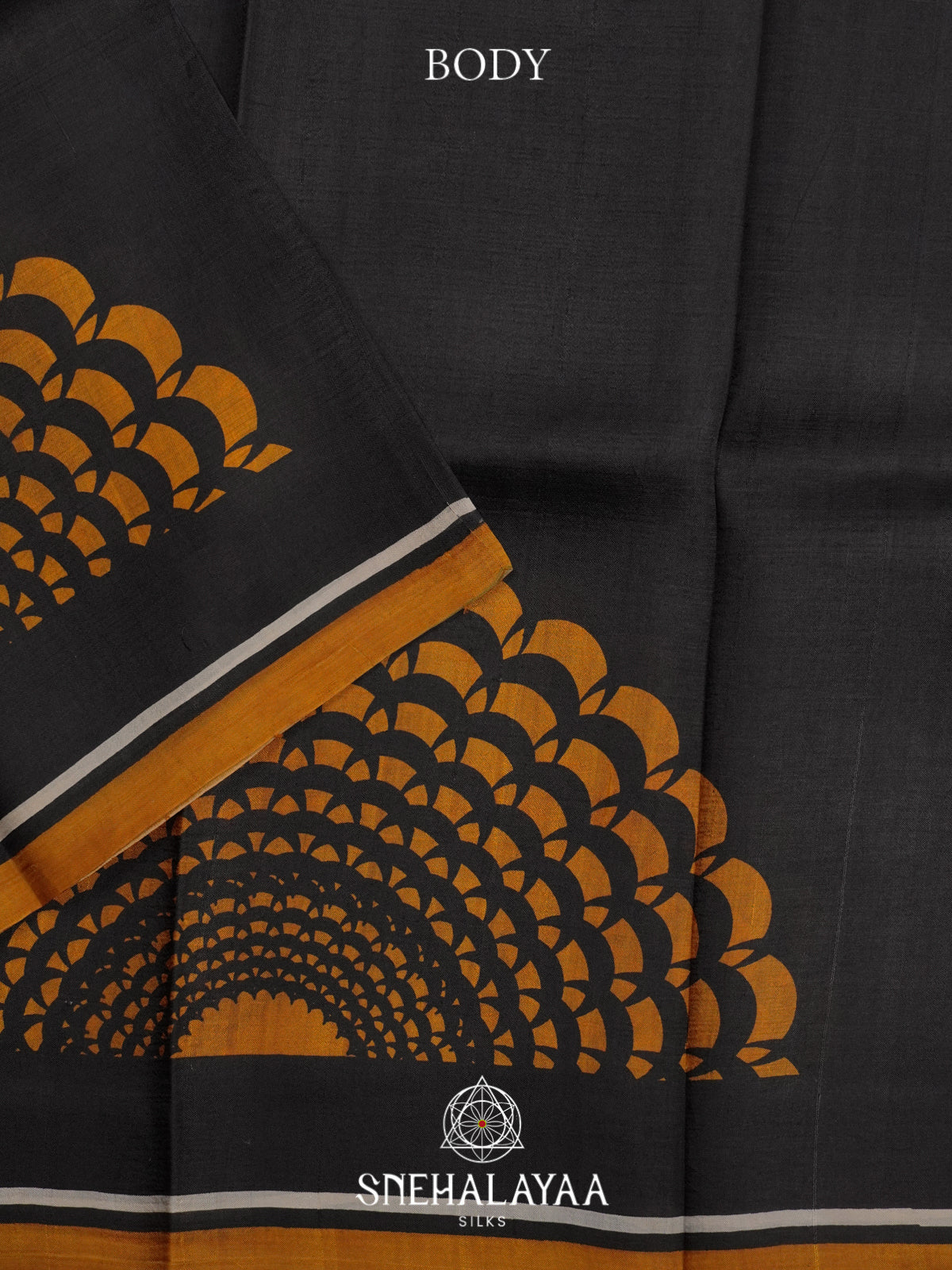 Black  Tussar Saree