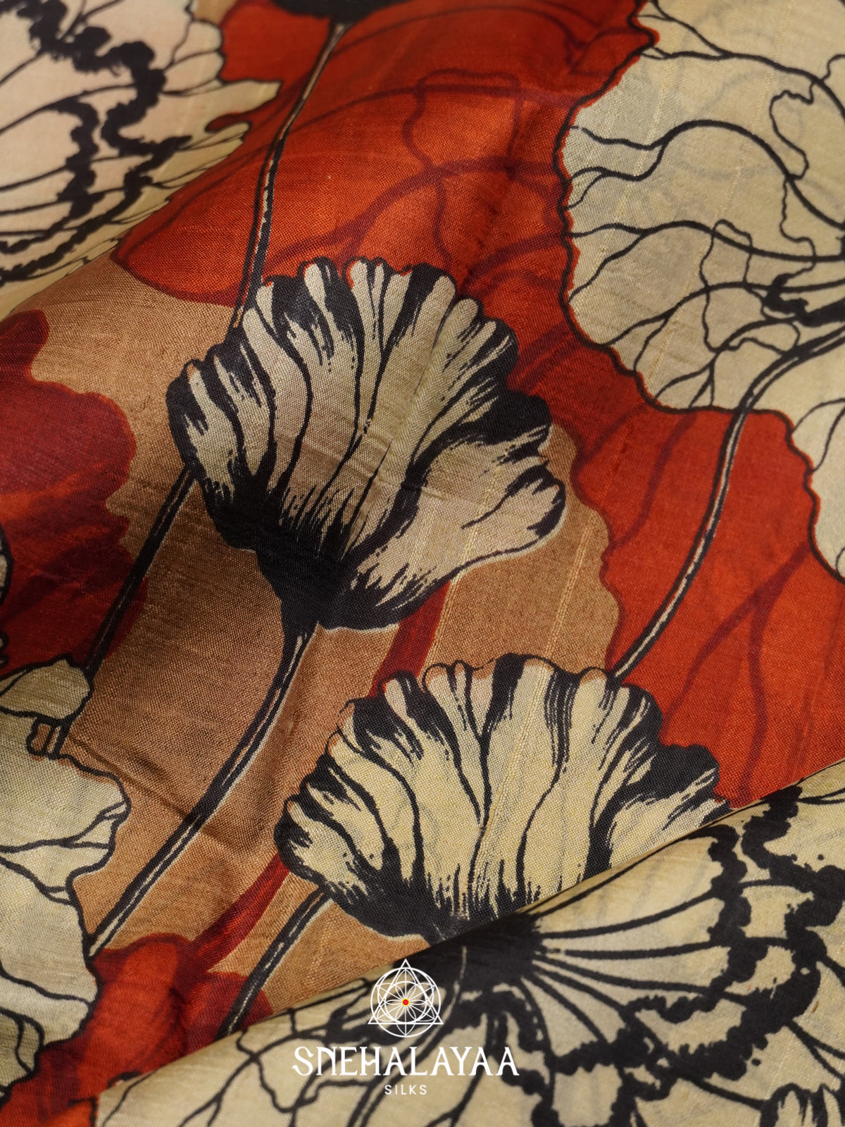 Beige  Tussar Saree