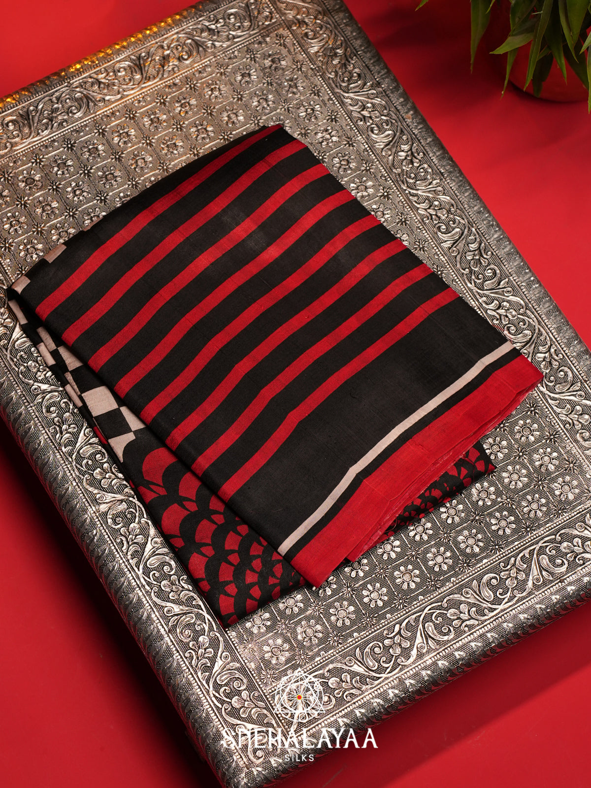Black  Tussar Saree
