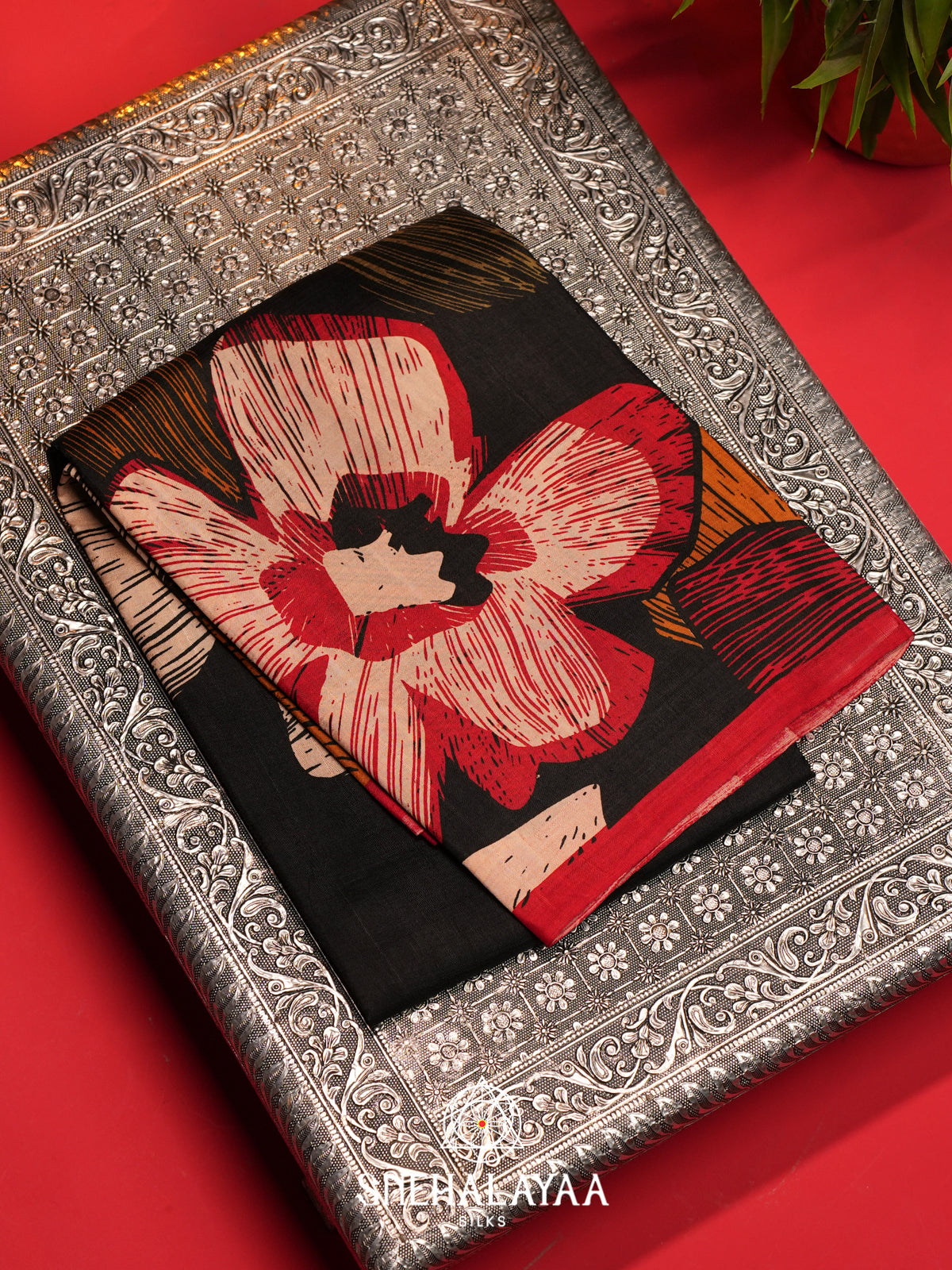 Black  Tussar Saree