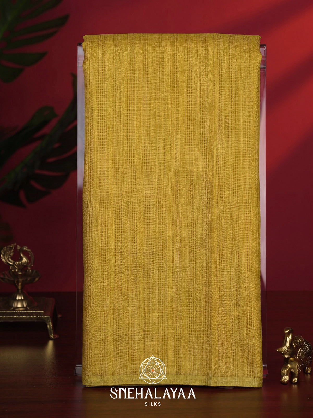 Yellow Linen Saree