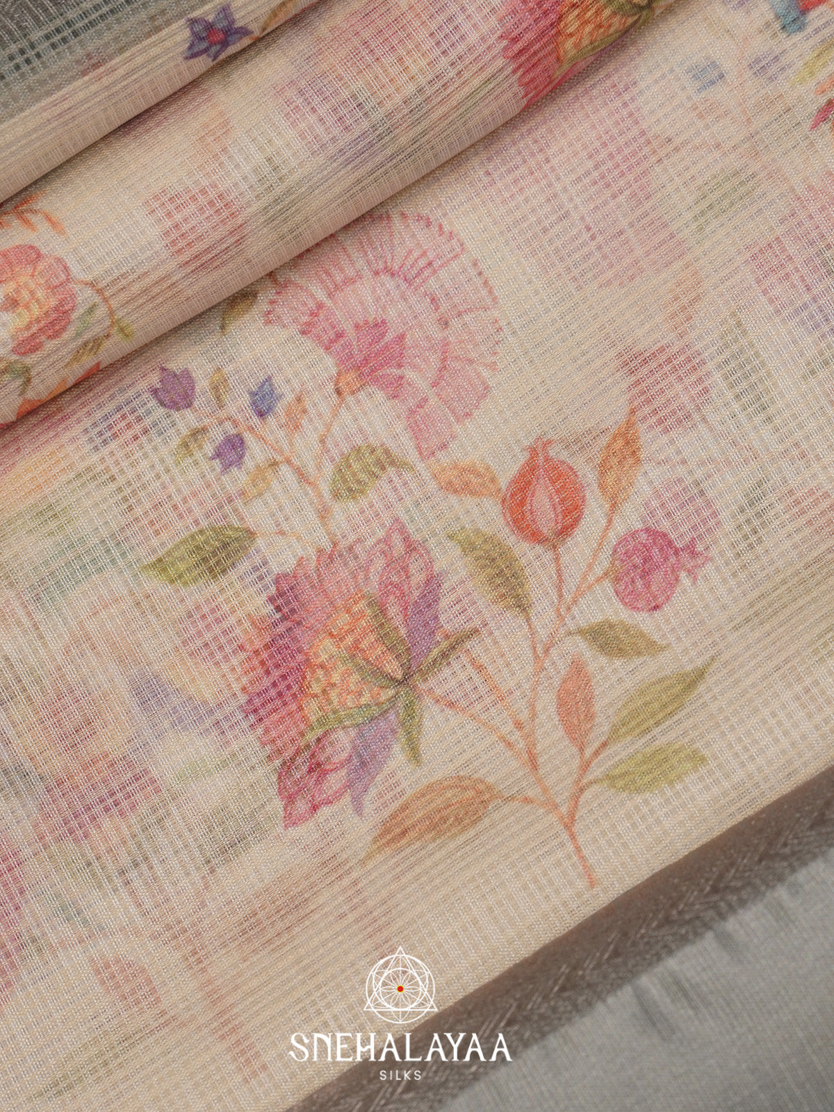 Pale Yellow With Grey Border Kota Saree