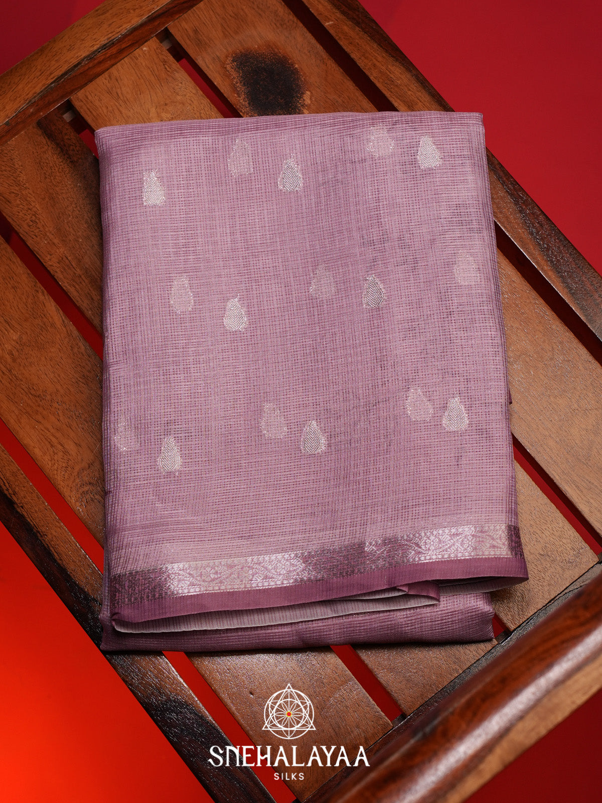 Lavender Kota Saree
