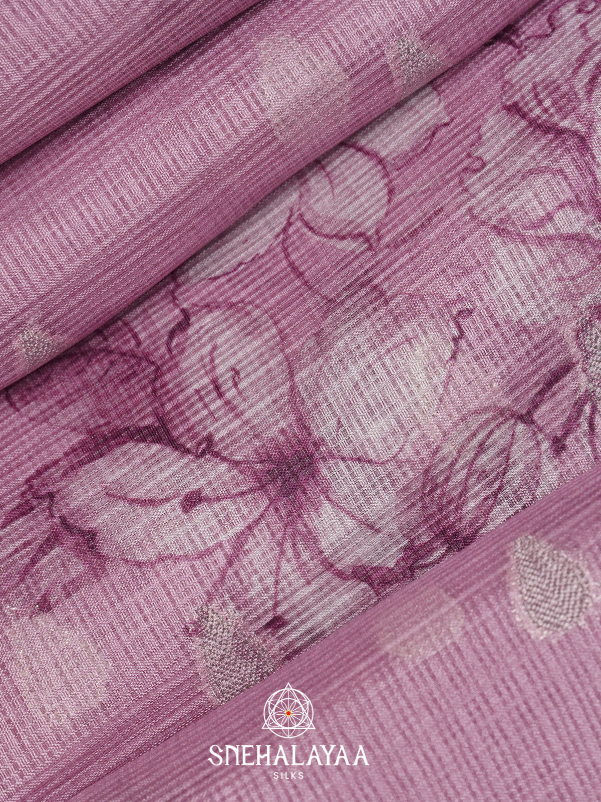 Lavender Kota Saree
