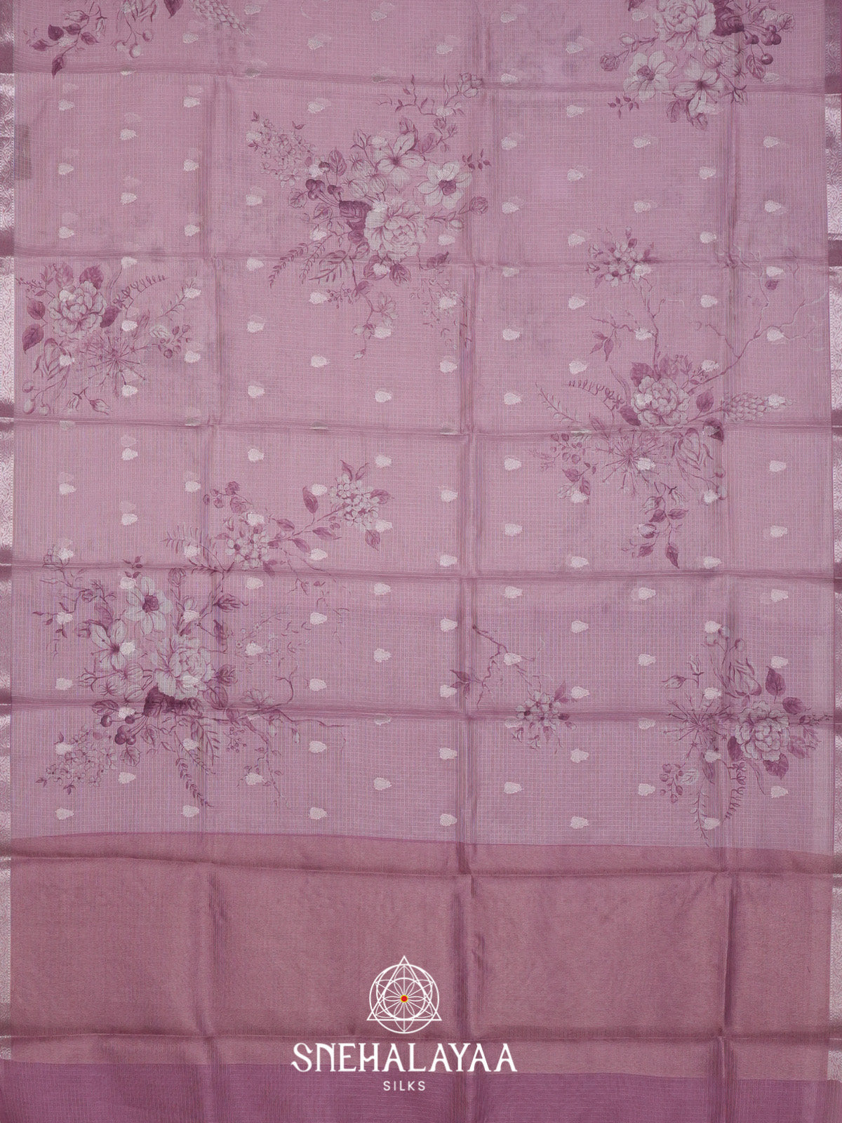 Lavender Kota Saree