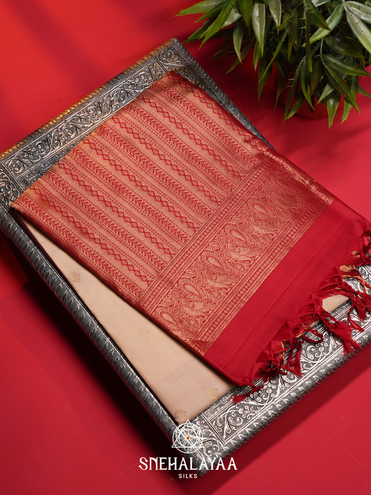 Cream Soft Silk Saree