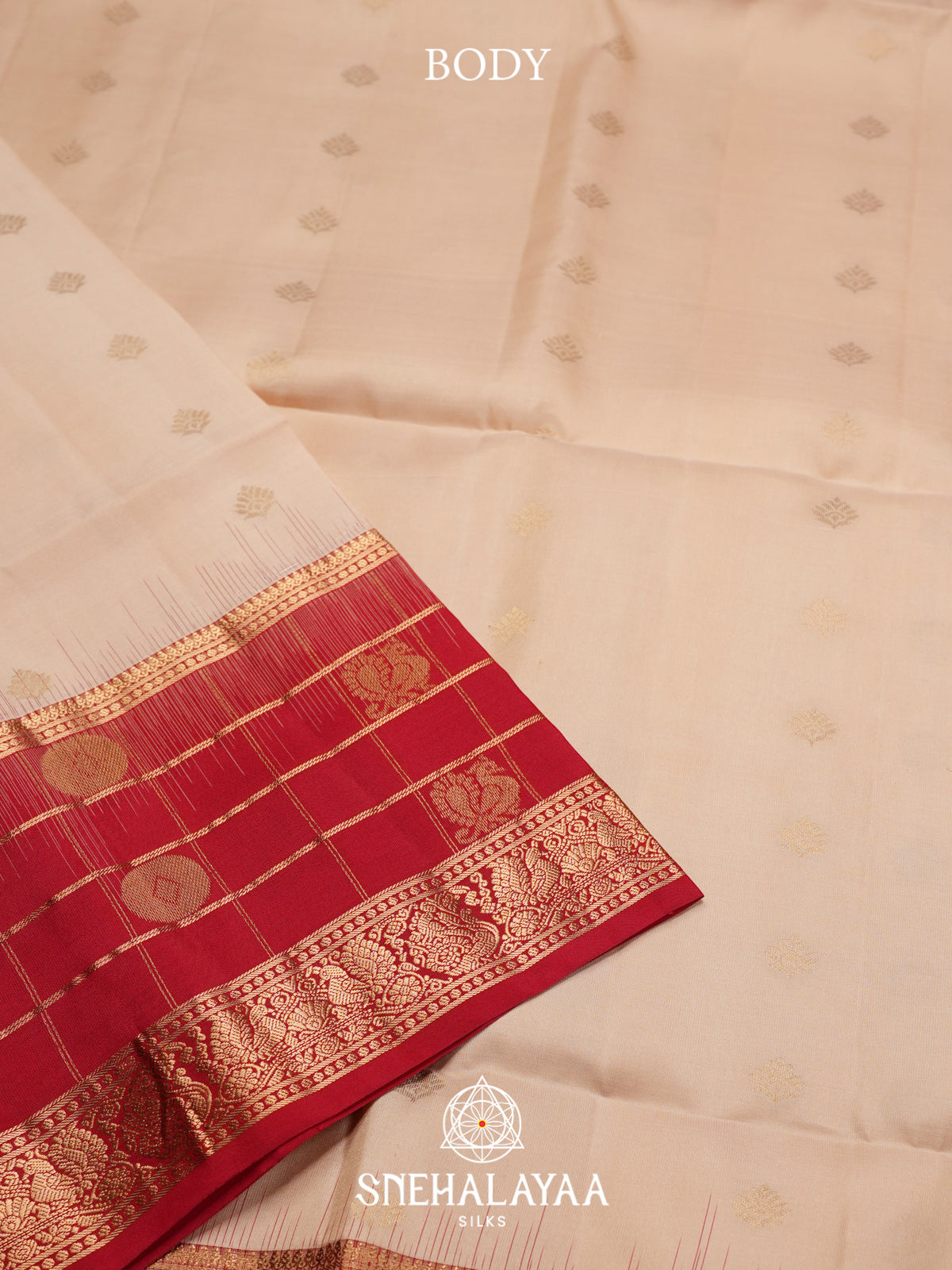 Cream Soft Silk Saree