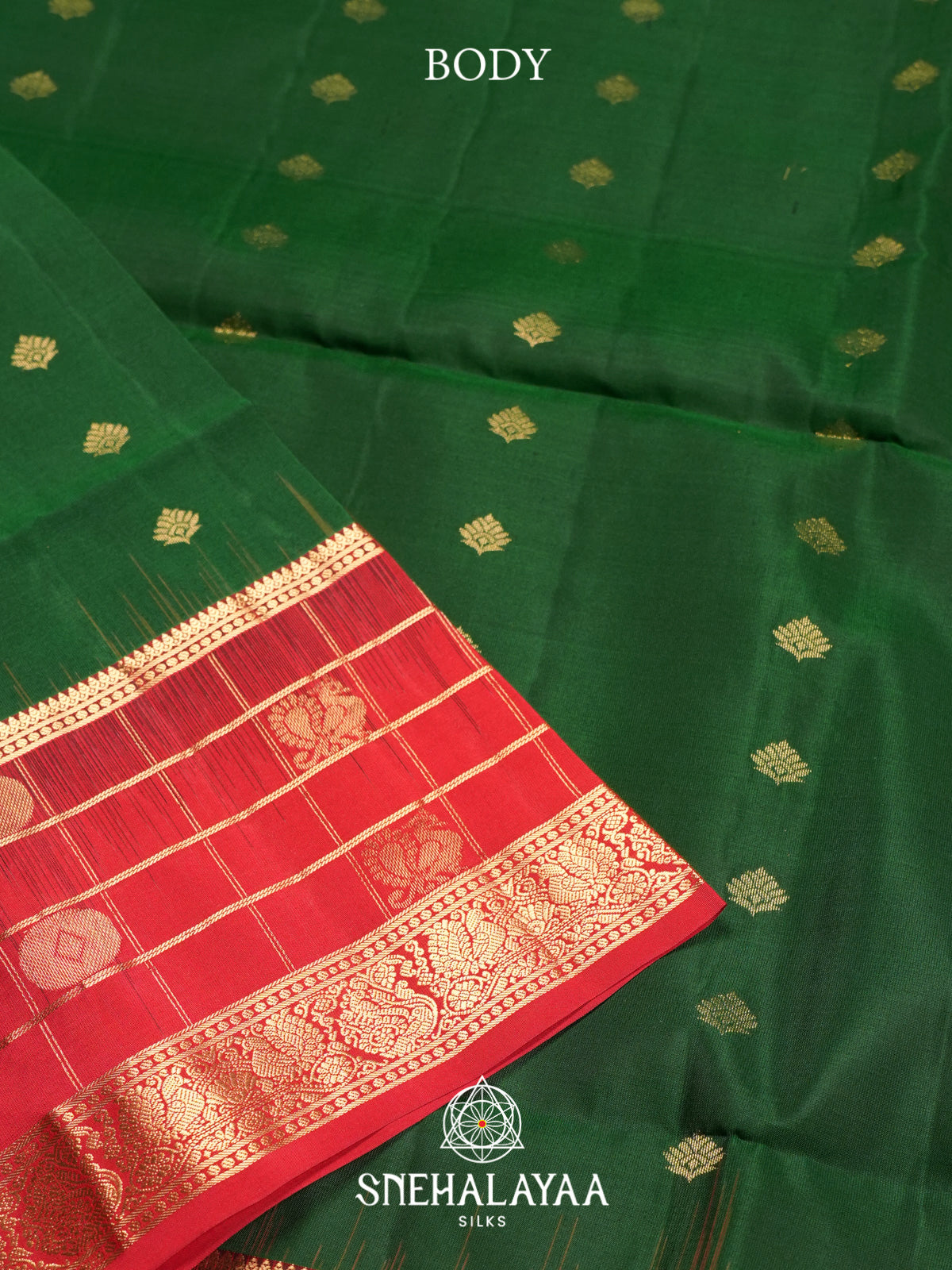 Parrot Green Soft Silk Saree