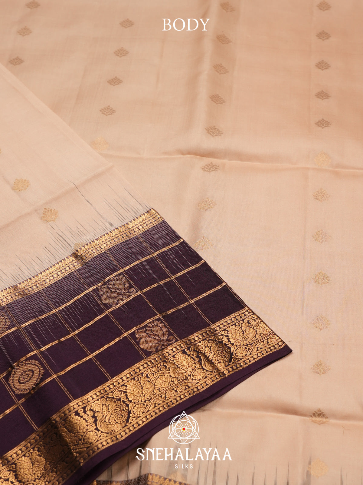 Cream Soft Silk Saree