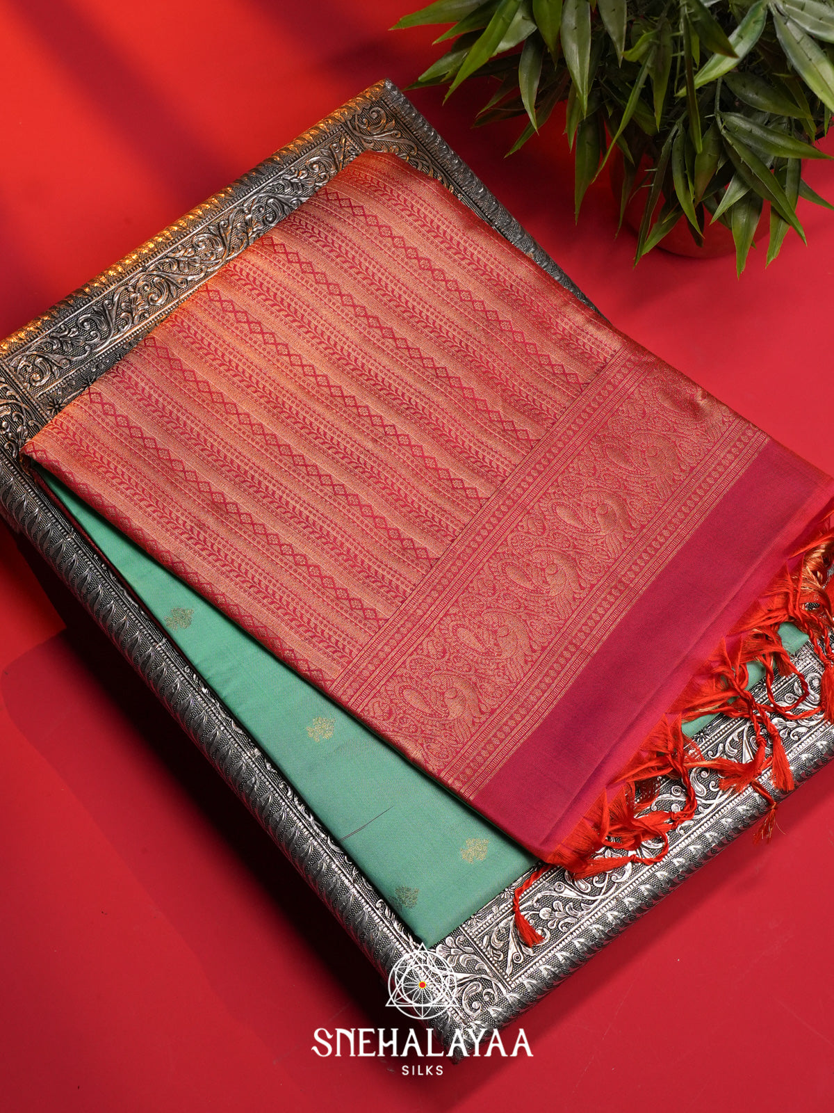 Mint Green Soft Silk Saree