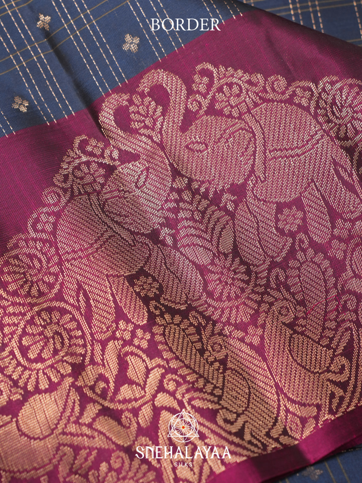 Ink Blue Soft Silk Saree