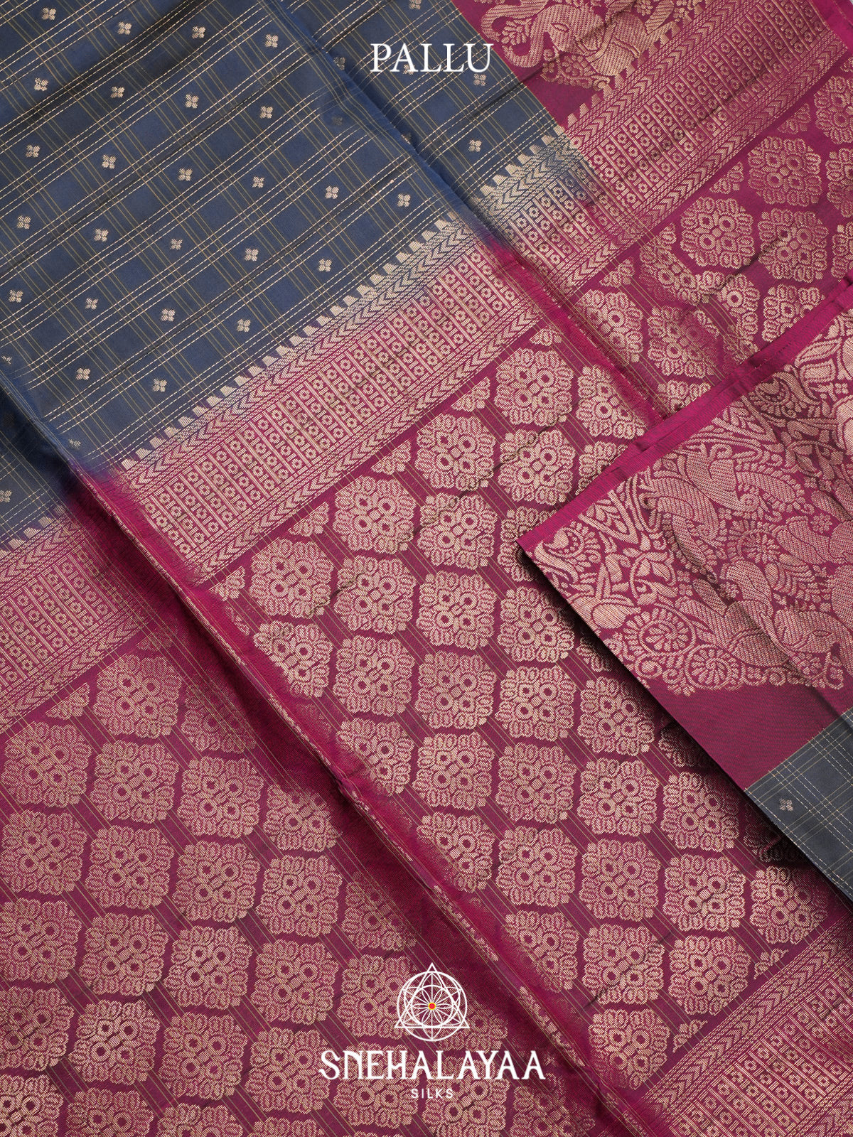 Ink Blue Soft Silk Saree