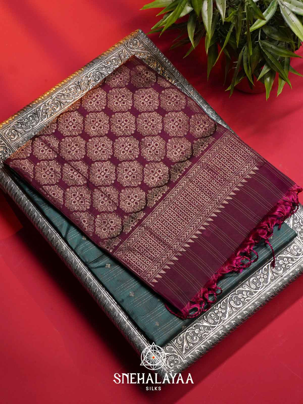 Teal Blue Soft Silk Saree