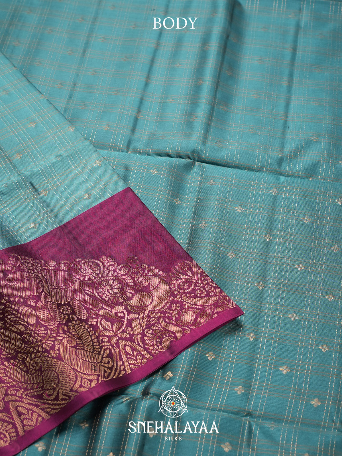 Teal Blue Soft Silk Saree