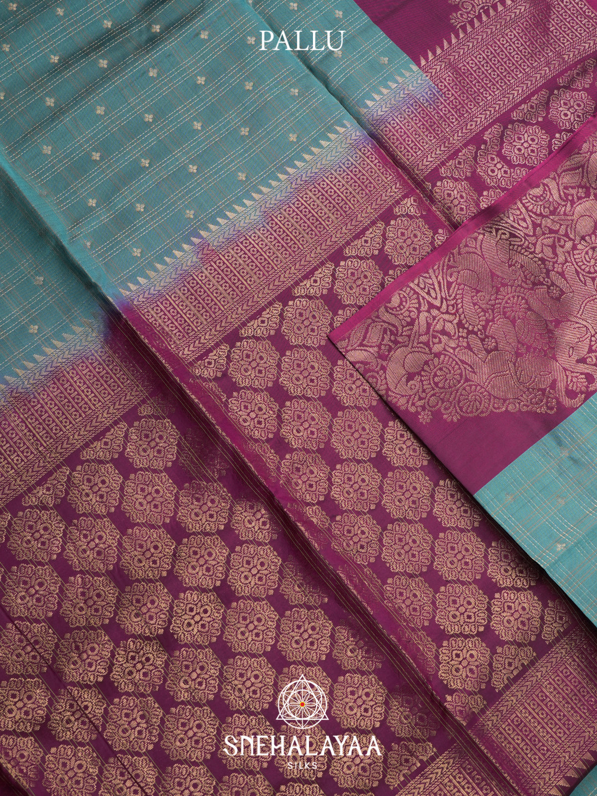 Teal Blue Soft Silk Saree