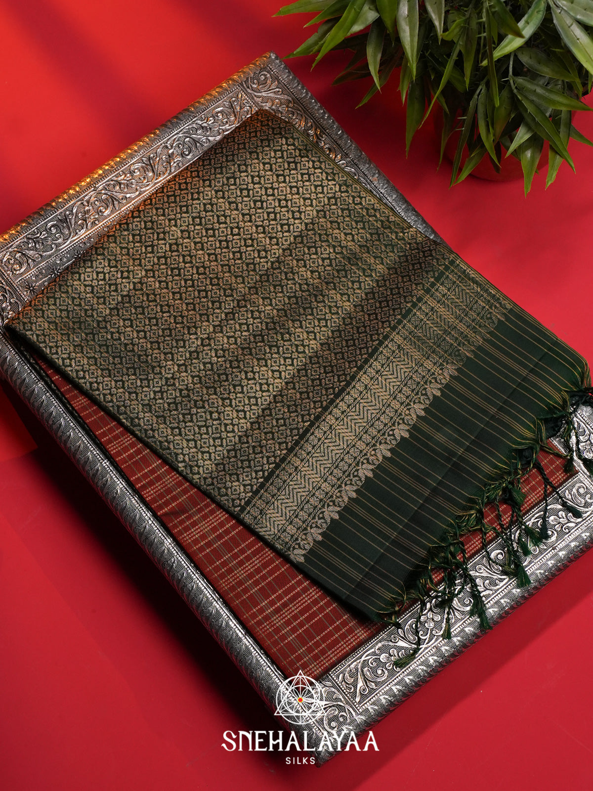 Burnt Orange Soft Silk Saree
