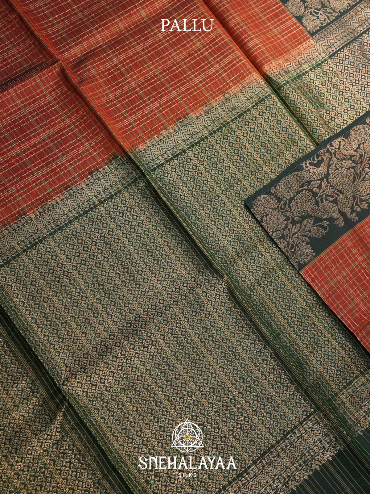 Burnt Orange Soft Silk Saree