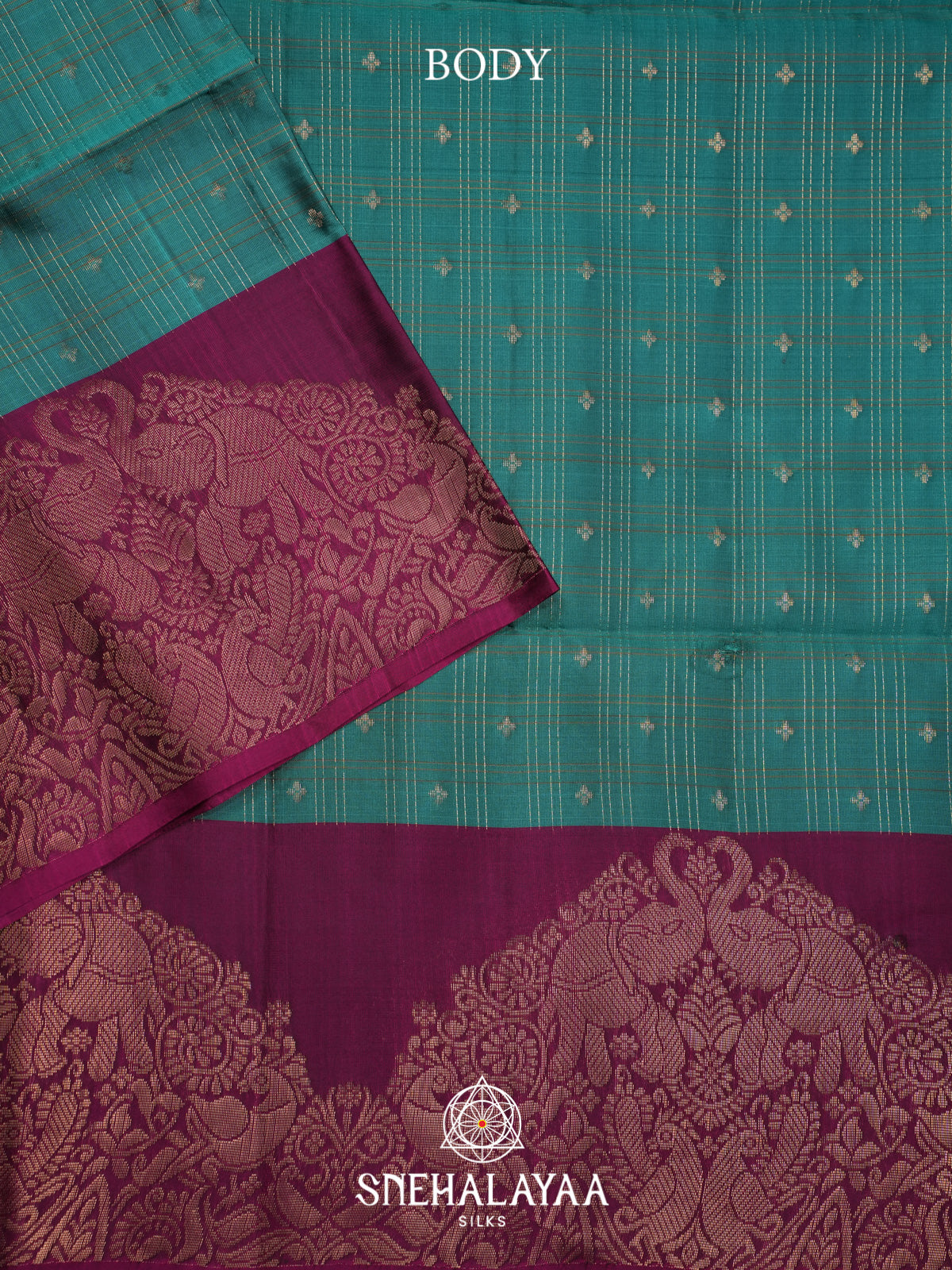 Teal Green Soft Silk Saree