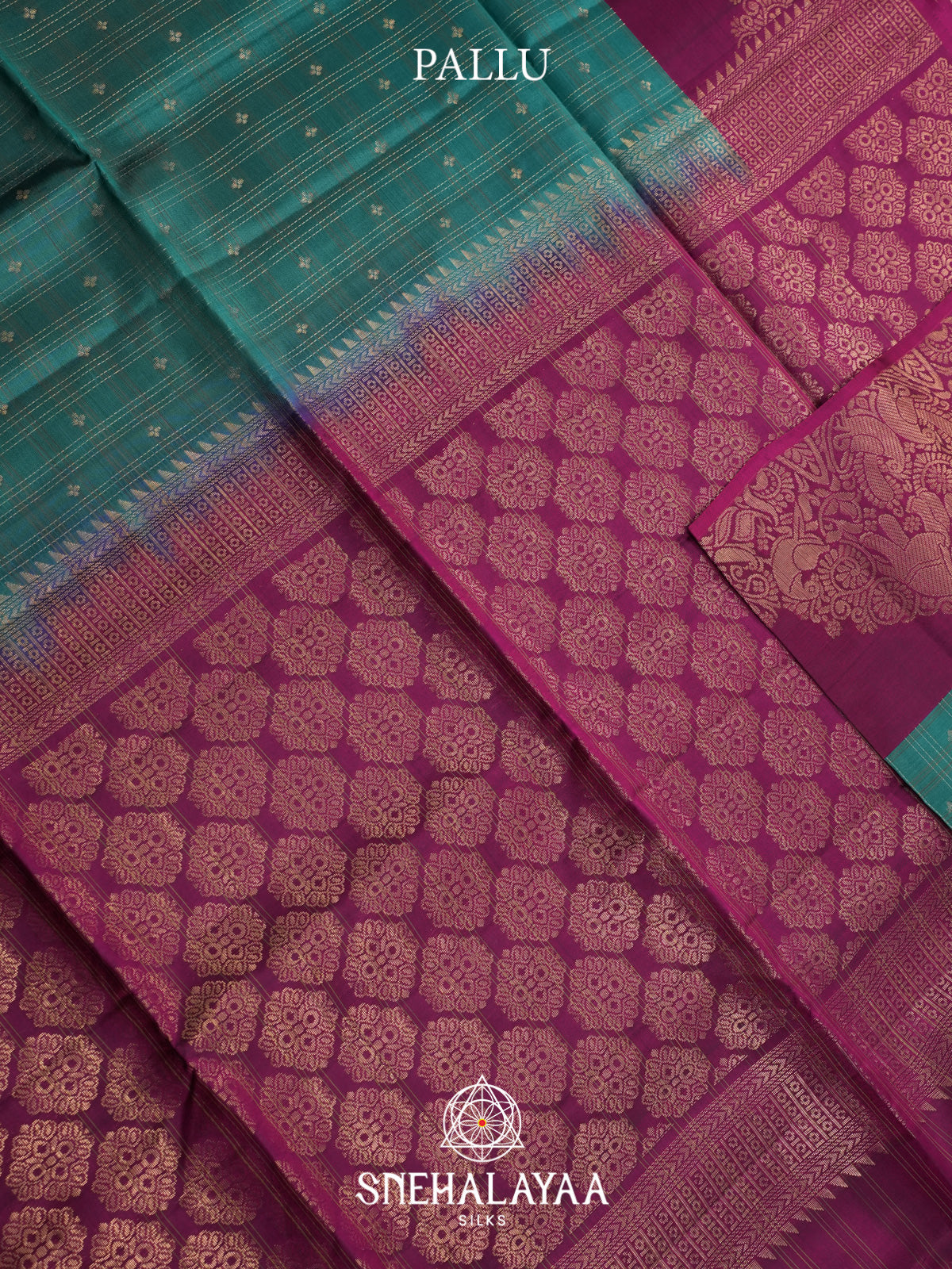 Teal Green Soft Silk Saree