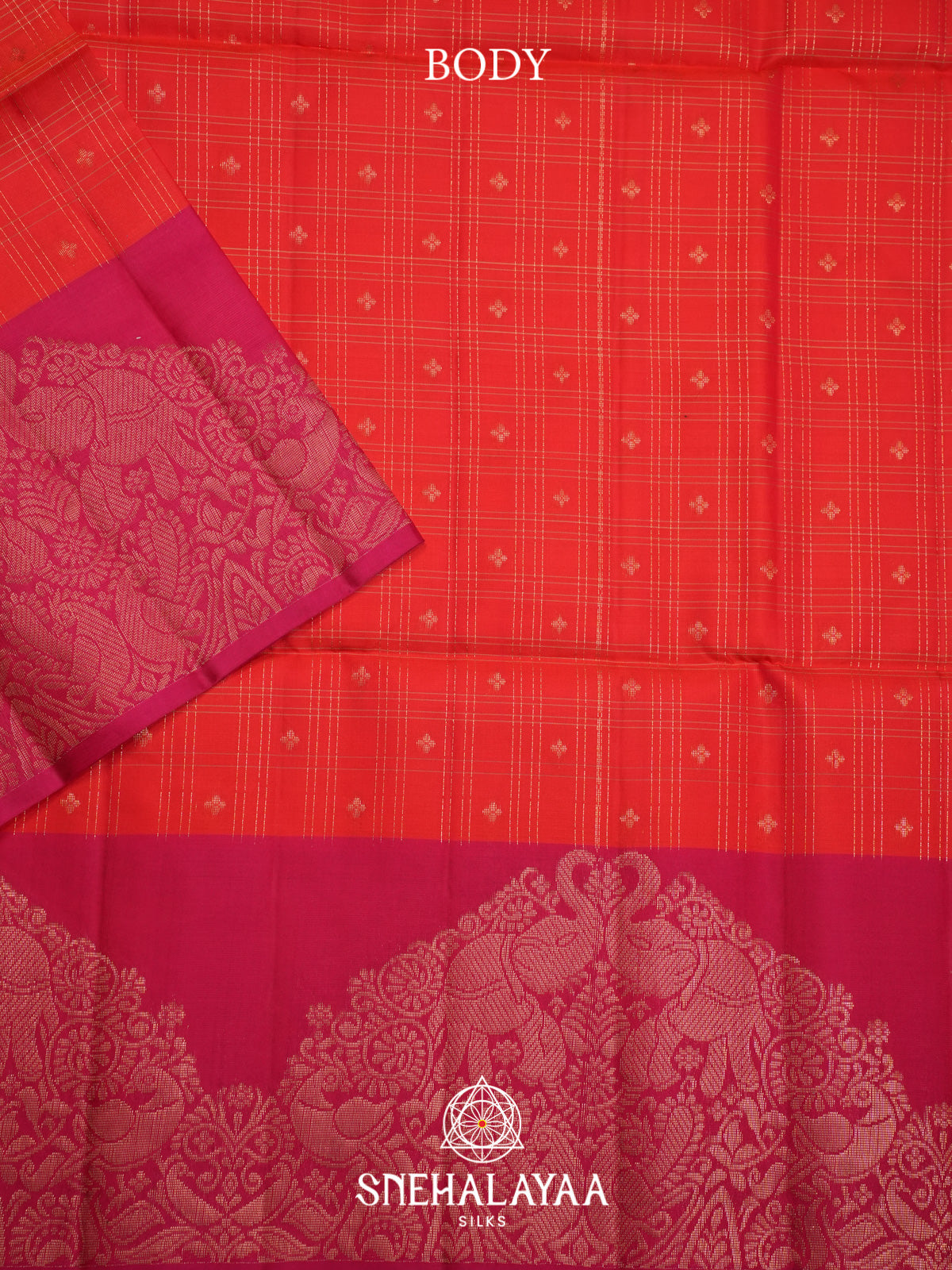 Rust Orange Soft Silk Saree