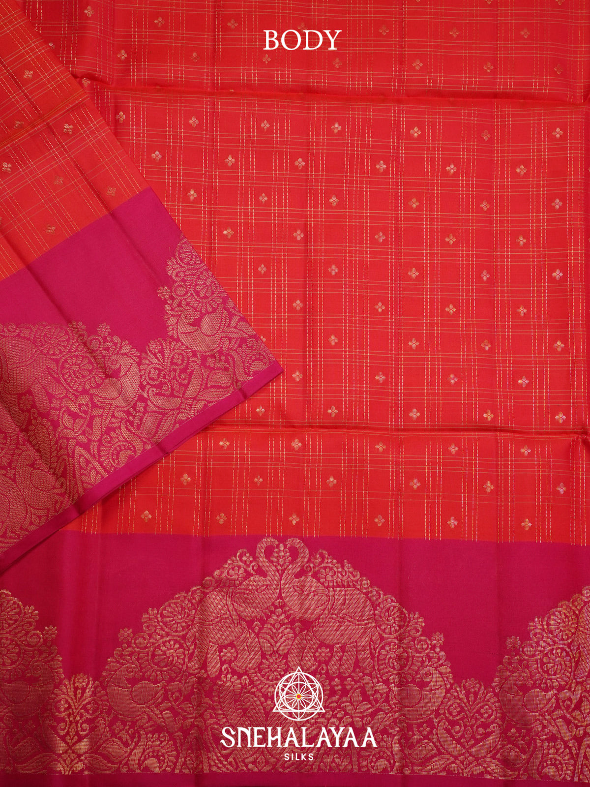 Ruby Red Soft Silk Saree