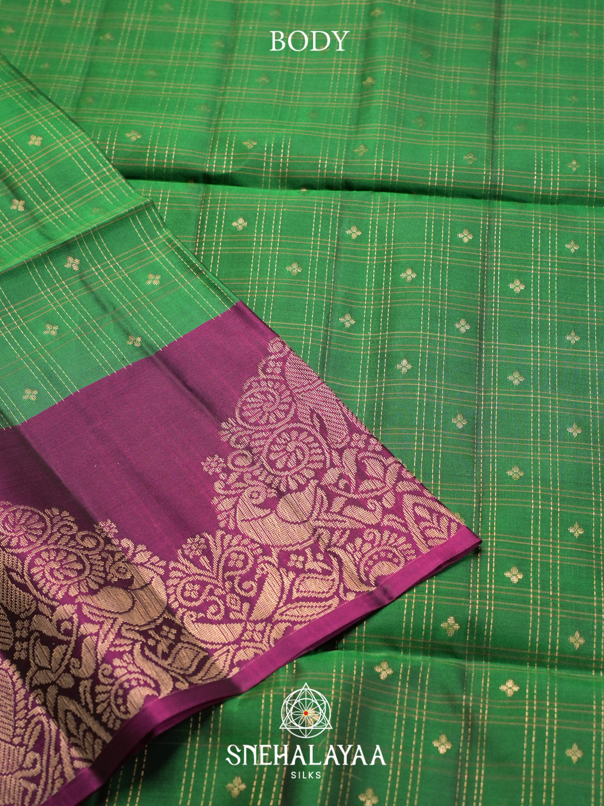 Parrot Green Soft Silk Saree
