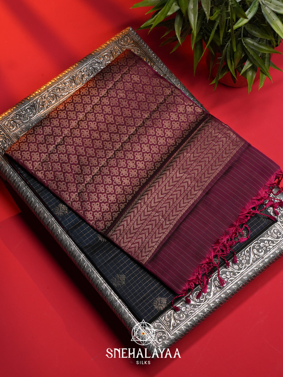 Midnight Blue Soft Silk Saree
