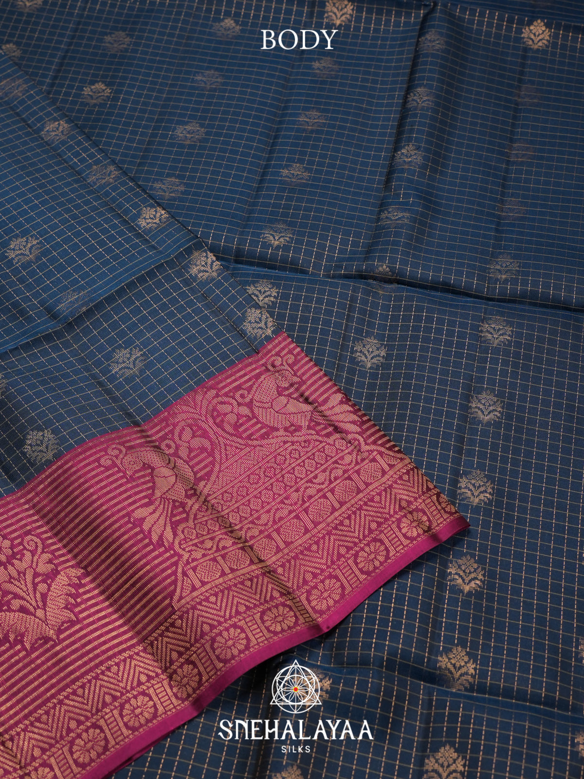 Midnight Blue Soft Silk Saree