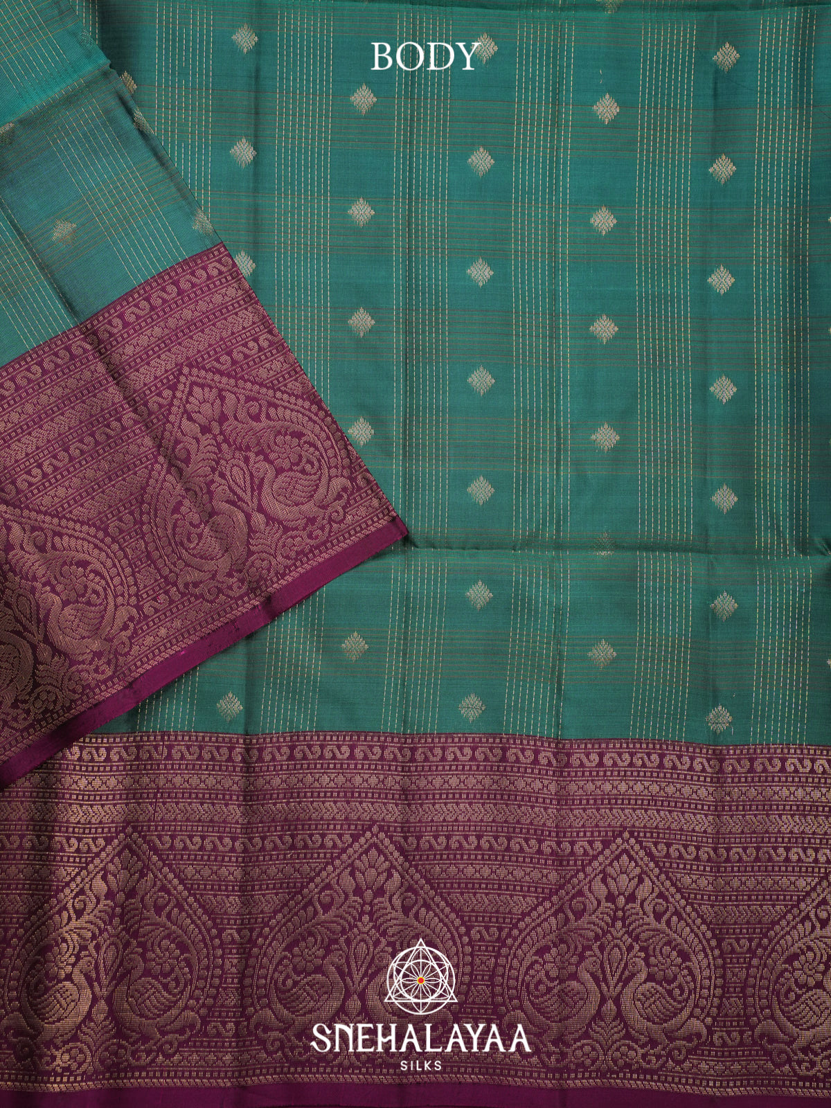 Teal Green Soft Silk Saree