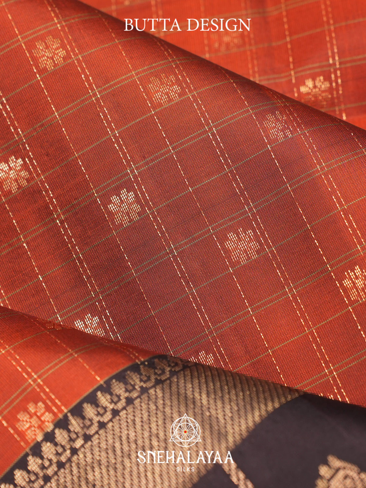 Burnt Orange Soft Silk Saree