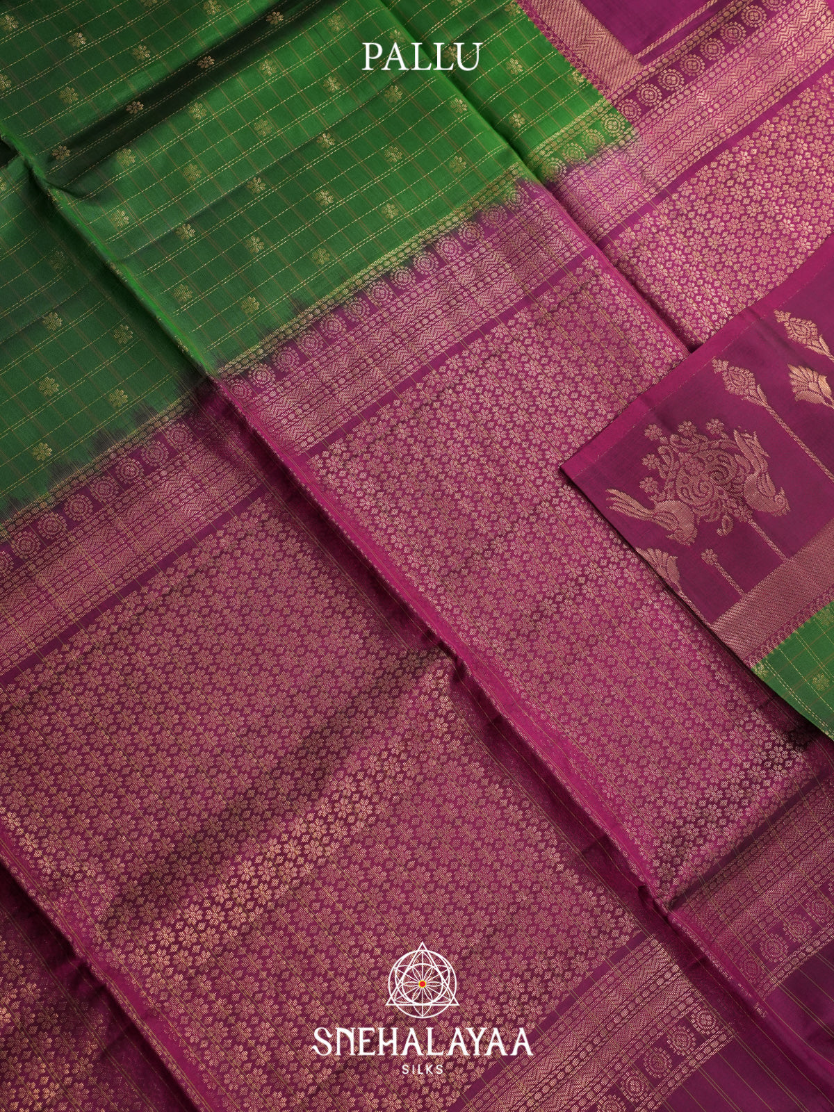Parrot Green Soft Silk Saree