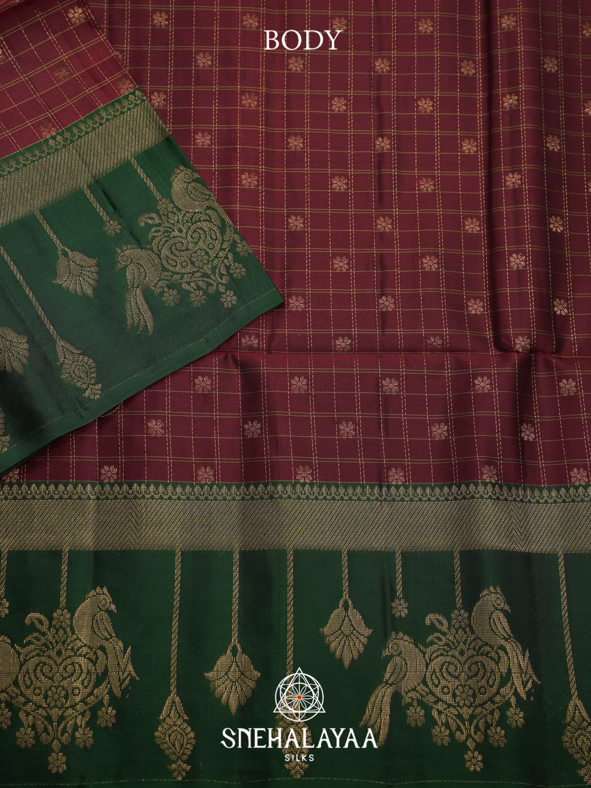 Maroon Soft Silk Saree