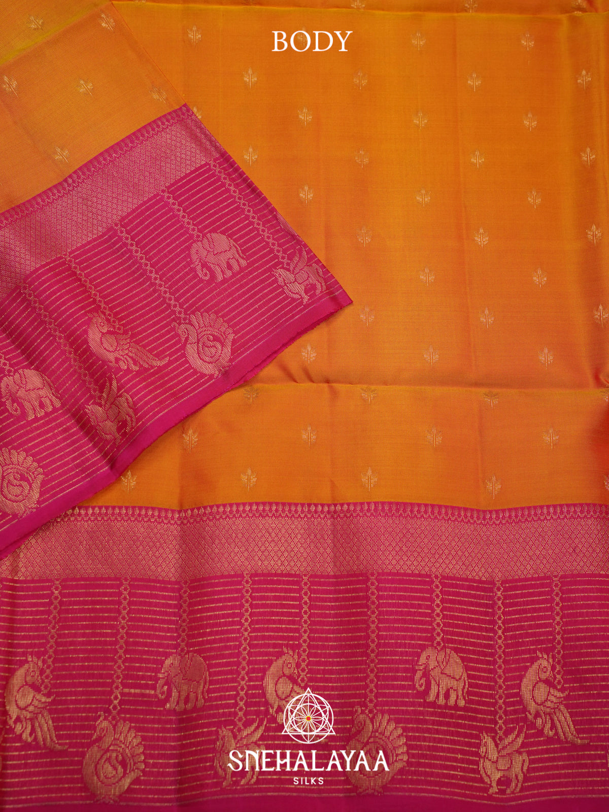Orange Soft Silk Saree