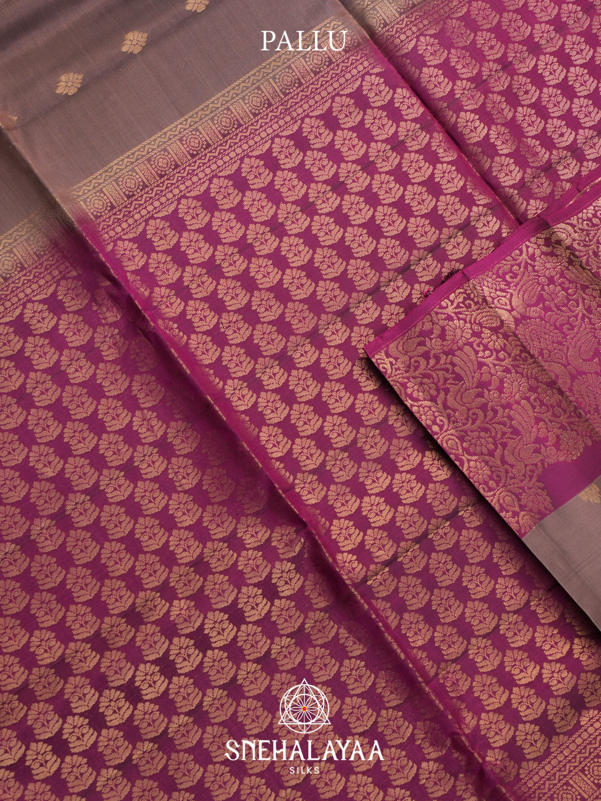Mauve Brown Soft Silk Saree