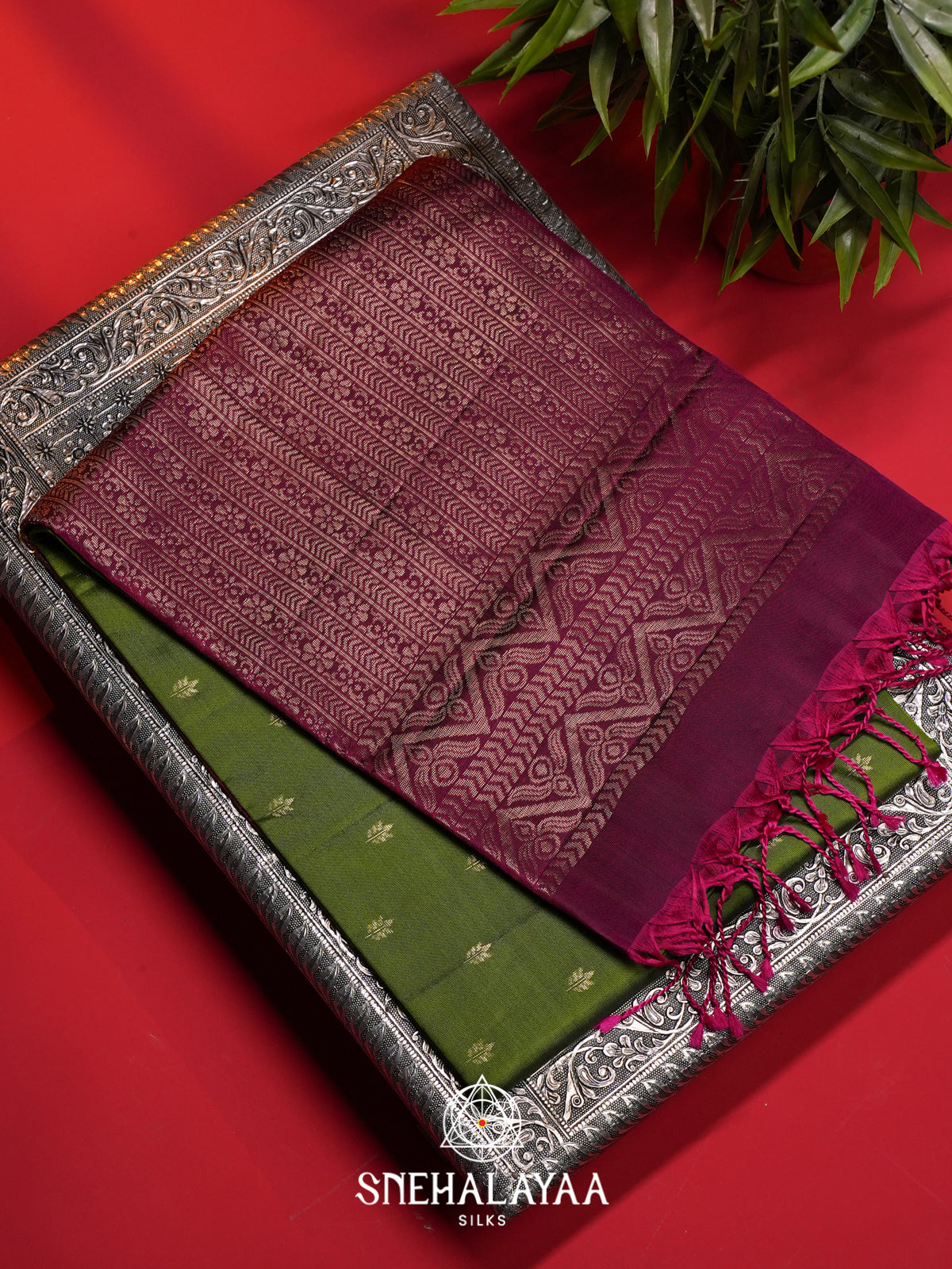 Parrot Green Soft Silk Saree