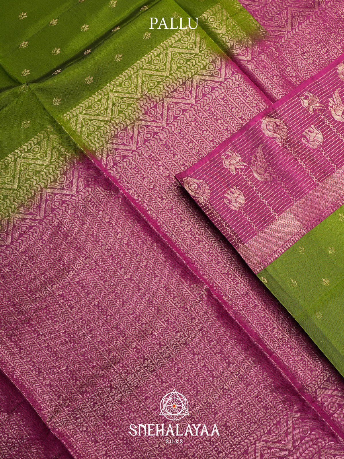 Parrot Green Soft Silk Saree