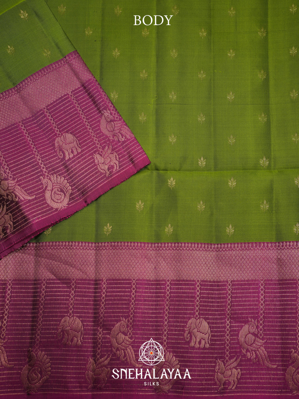 Parrot Green Soft Silk Saree