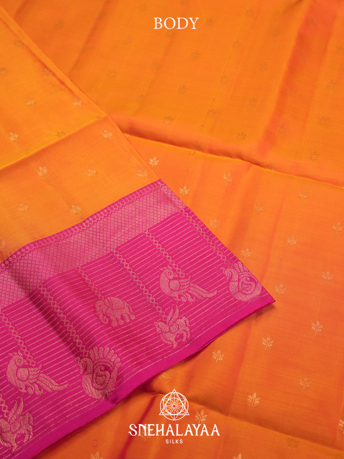 Orange Soft Silk Saree