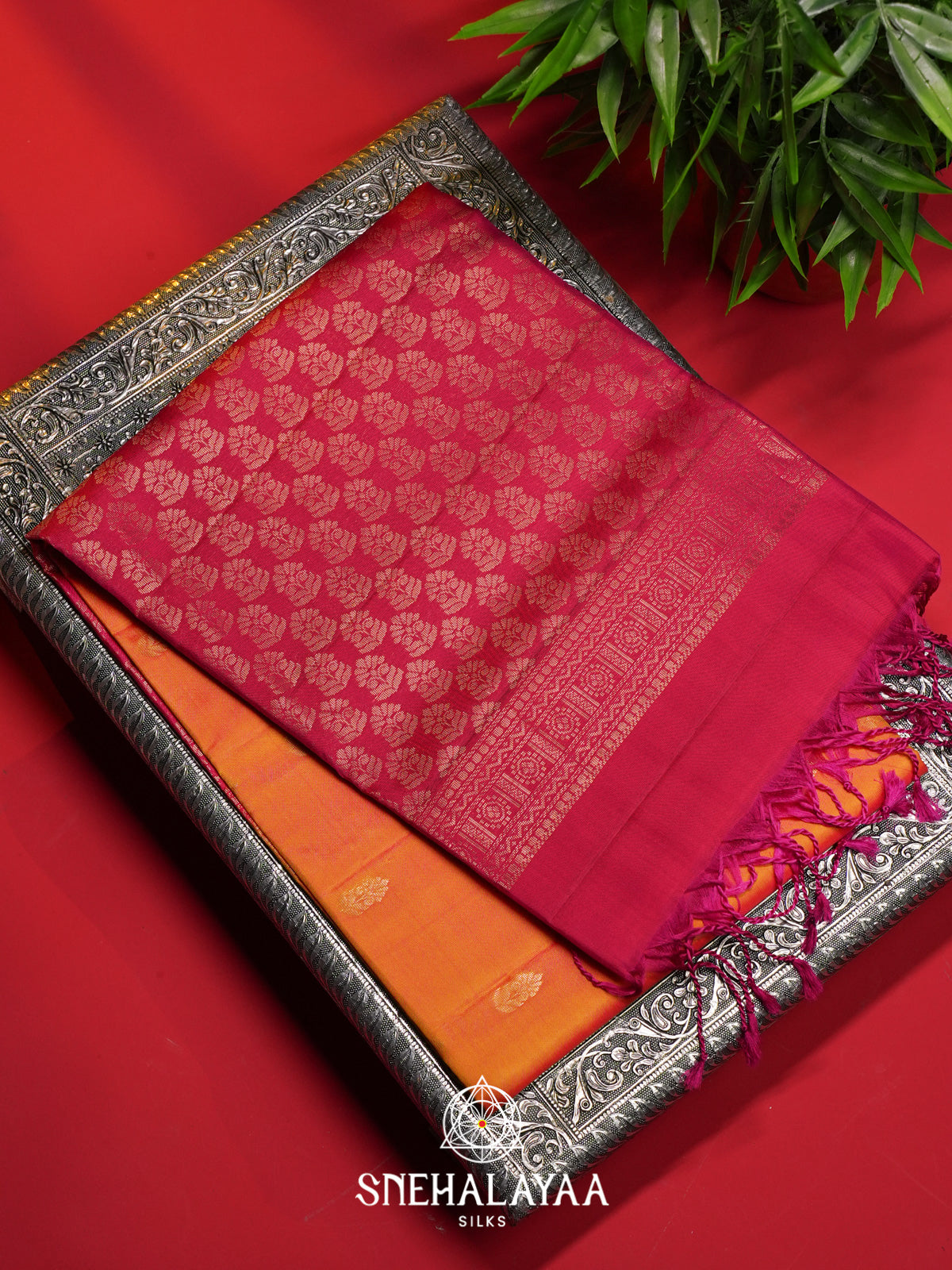 Orange Soft Silk Saree