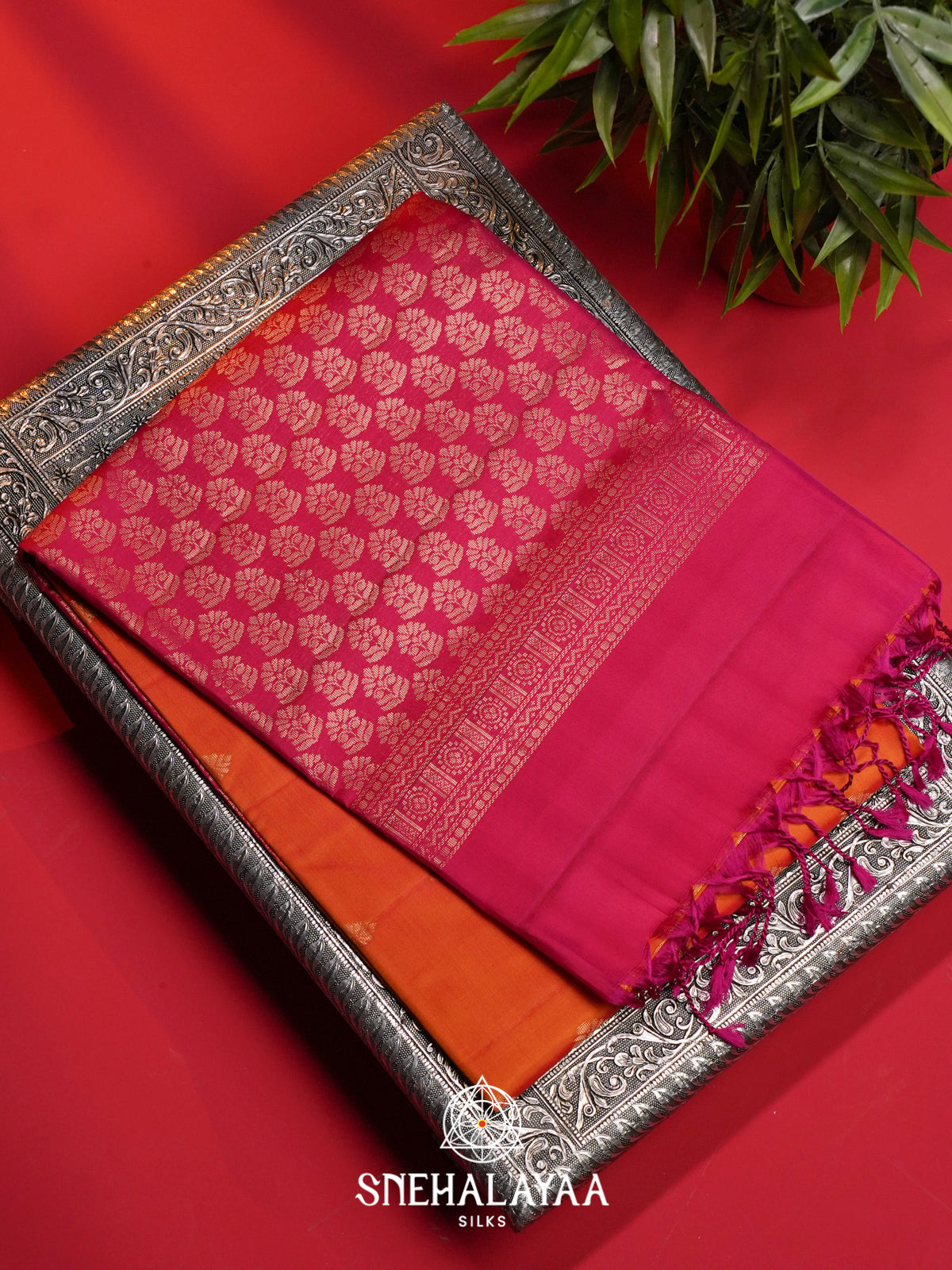 Orange Soft Silk Saree