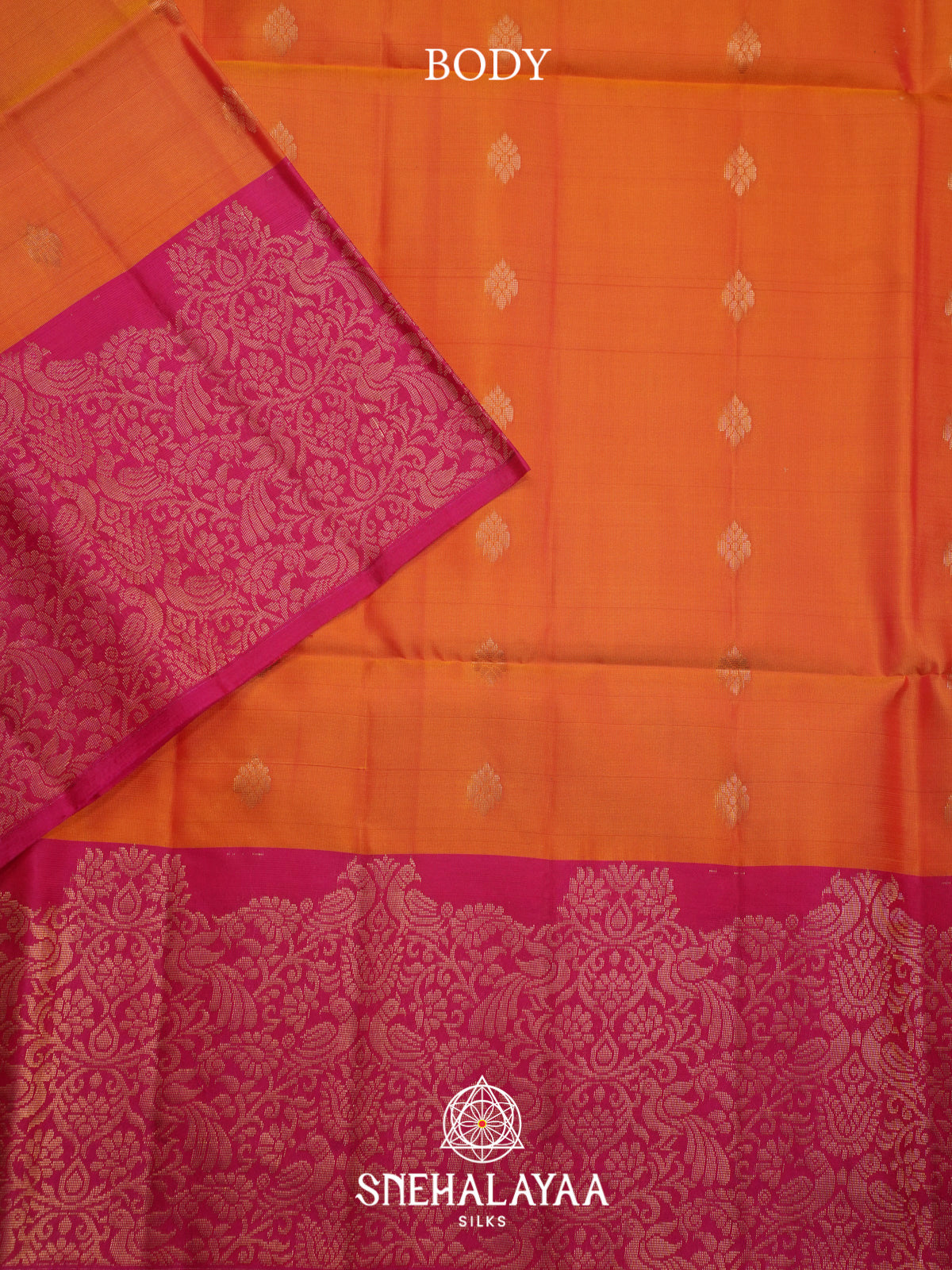 Orange Soft Silk Saree