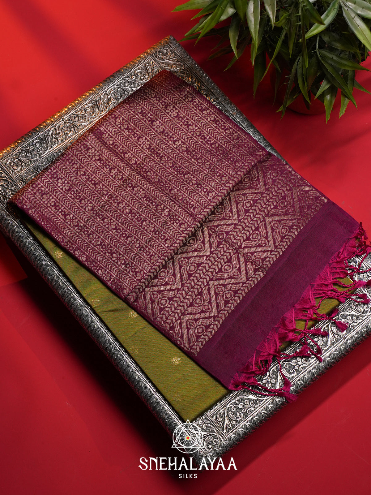 Mehandi Green Soft Silk Saree