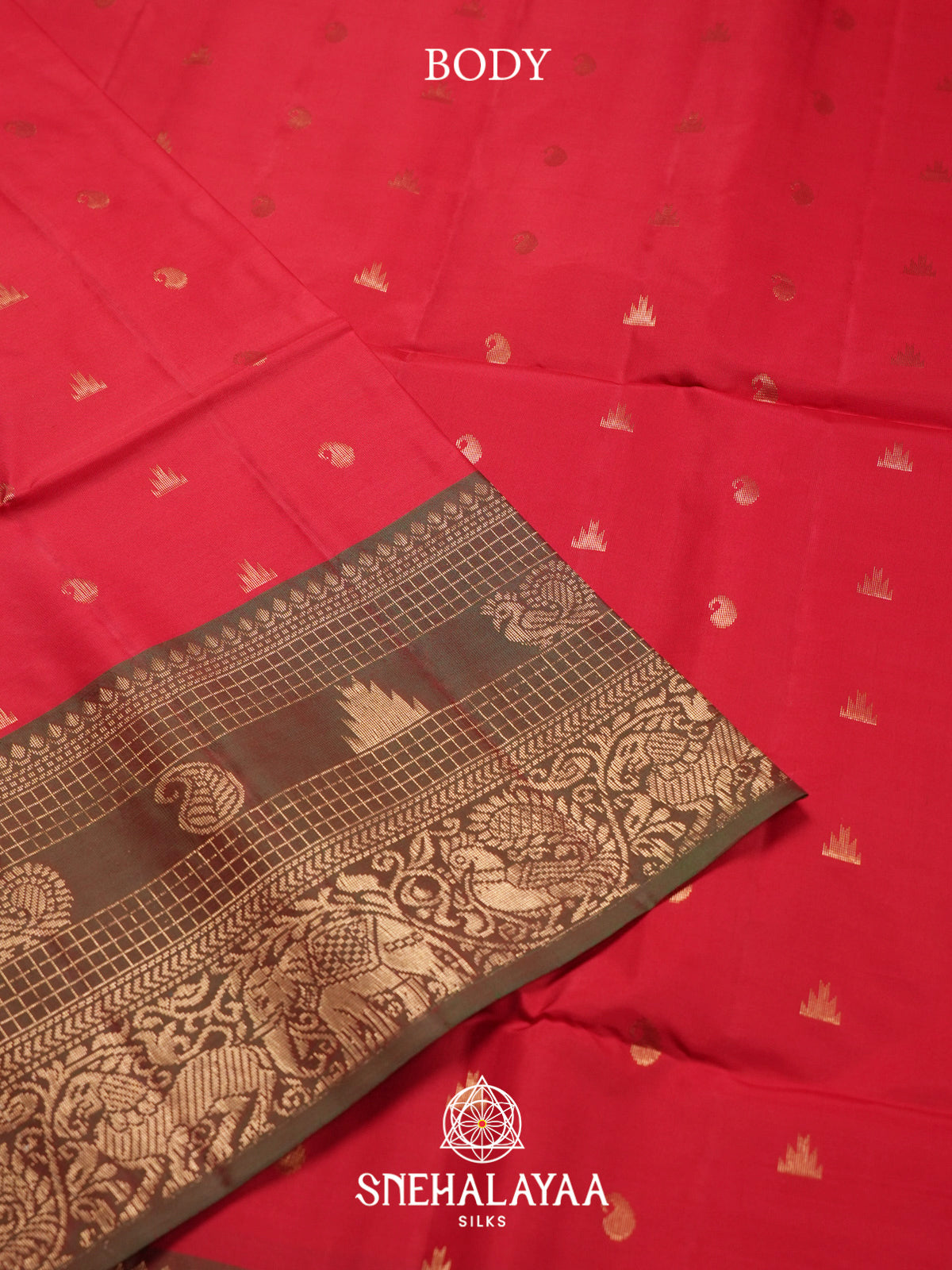 Ruby Red Soft Silk Saree