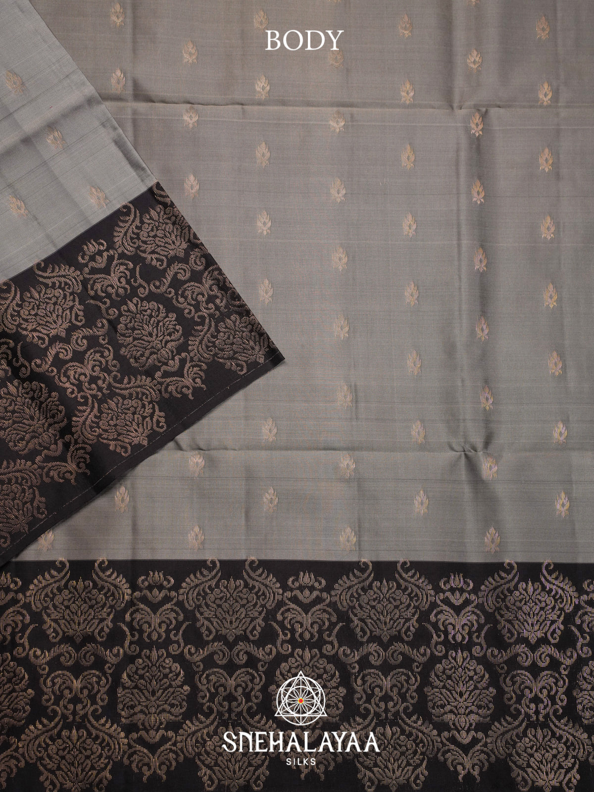 Grey Soft Silk Saree