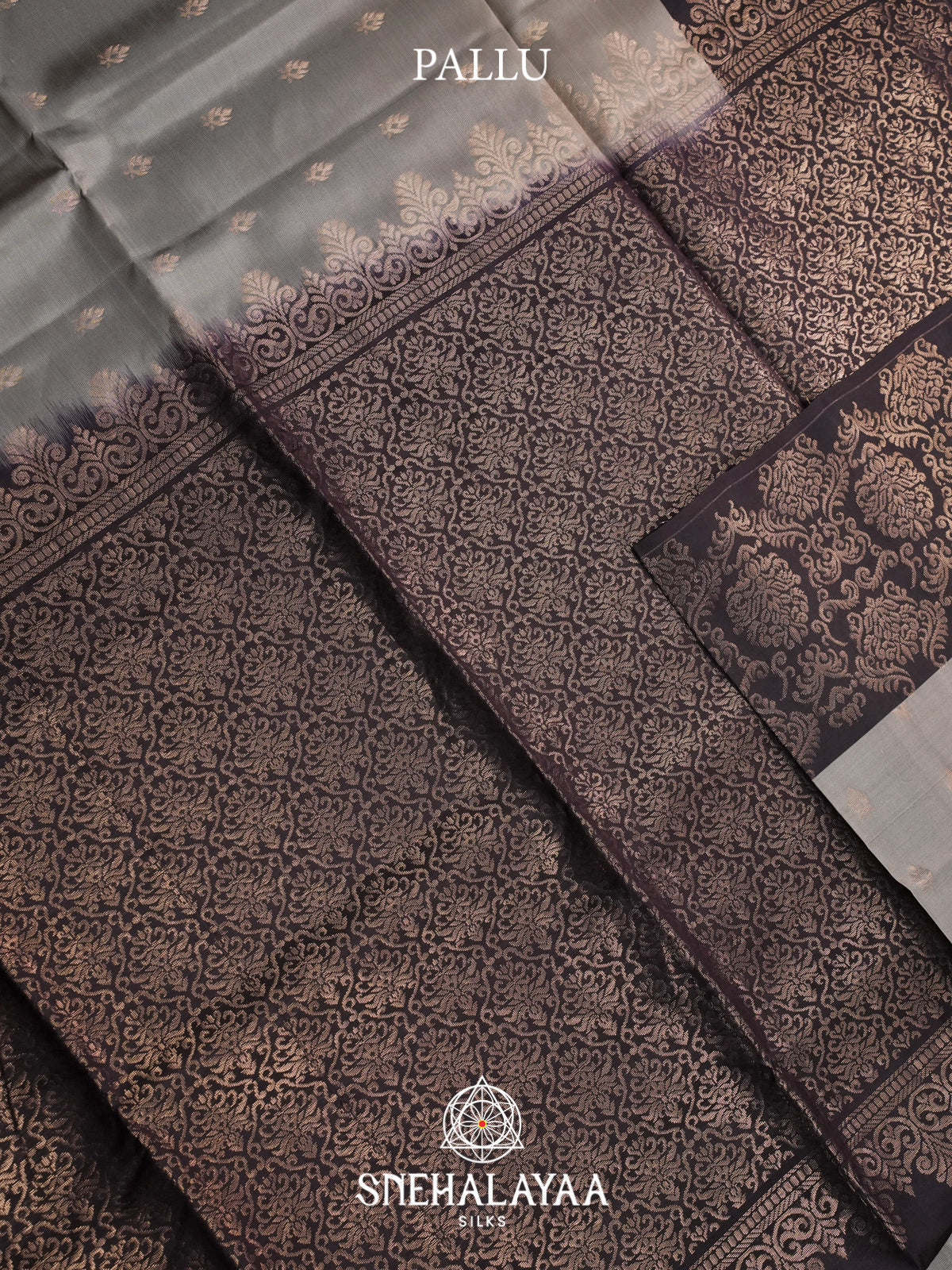 Grey Soft Silk Saree