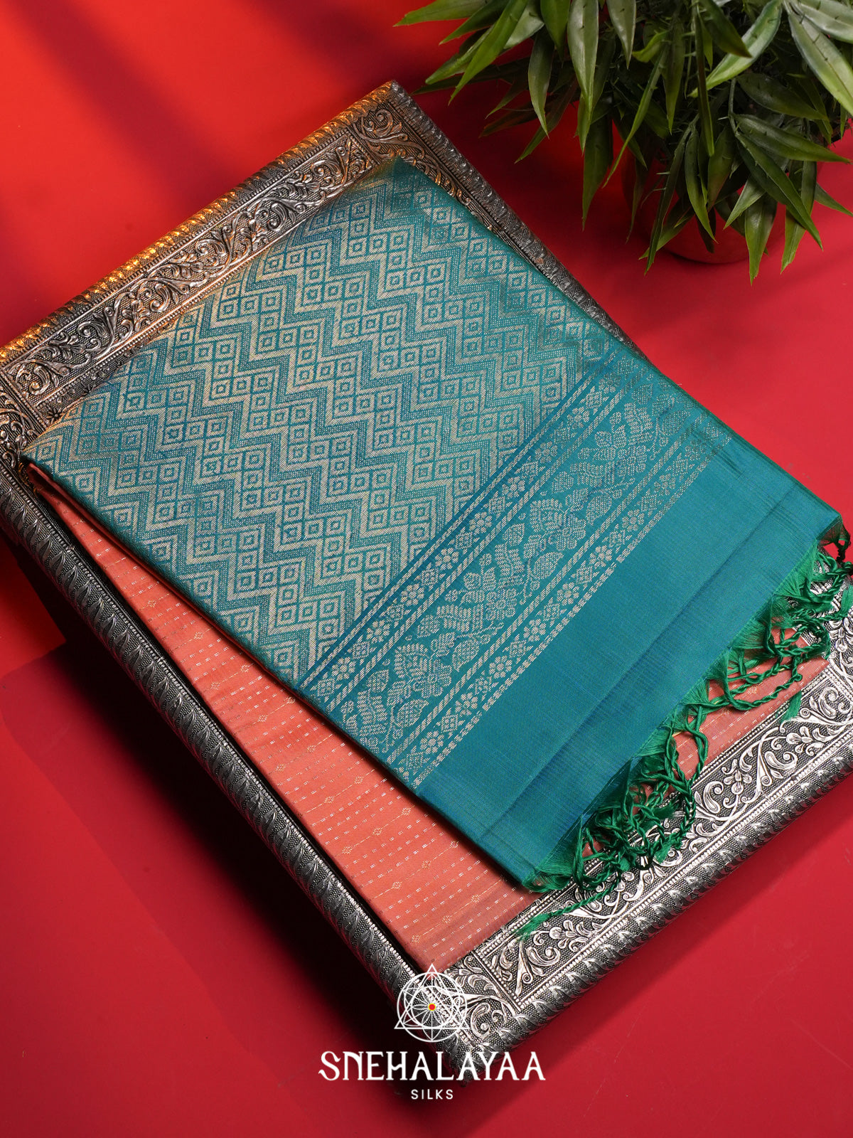 Peach Soft Silk Saree