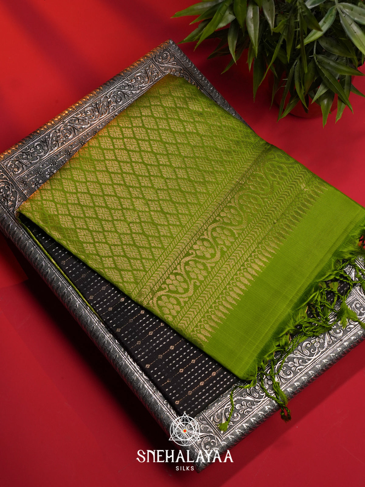 Chocolate Brown Soft Silk Saree